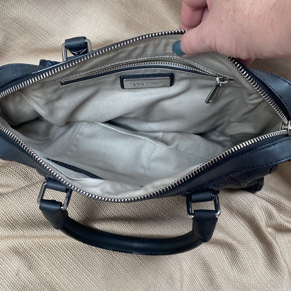 Gryson black  patterned leather satchel crossbody option preloved - Picture 4 of 11